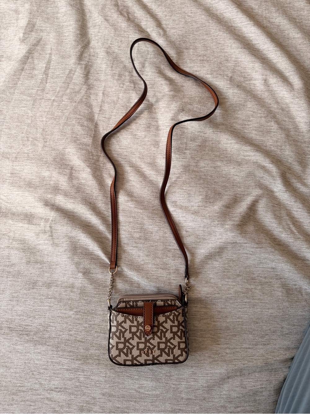 Monogram Crossbody Bag in Brown
